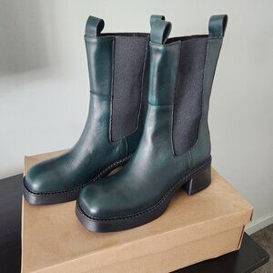 Dark Green Steve Madden Maren Platform Chelsea Boot